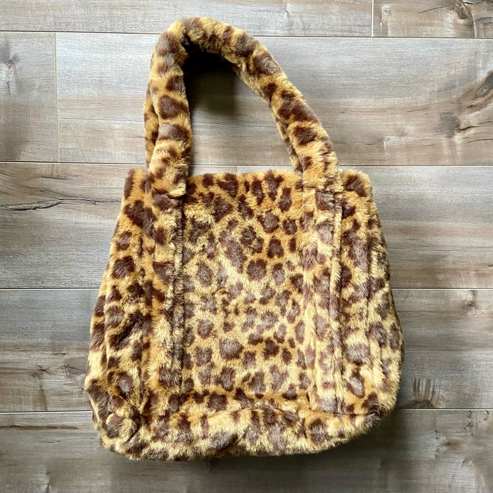 RAG & BONE Small Cloud Leopard Print Faux Fur Tote - Picture 10 of 16